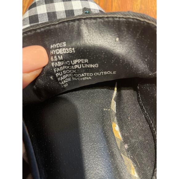 STEVE MADDEN Hydes Gingham Crystal Embellished Mules Slide Shoes Size 6.5 - Picture 4 of 5